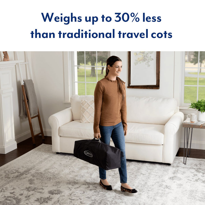 Graco® FoldLite™ LX Travel Cot with Bassinet Midnight 9AW998MDNEU at Zubaidas® - Pakistan’s No. 1 and the most trusted baby and kids store for over 50 years. Shop Online. Nationwide Delivery. Best Prices.
