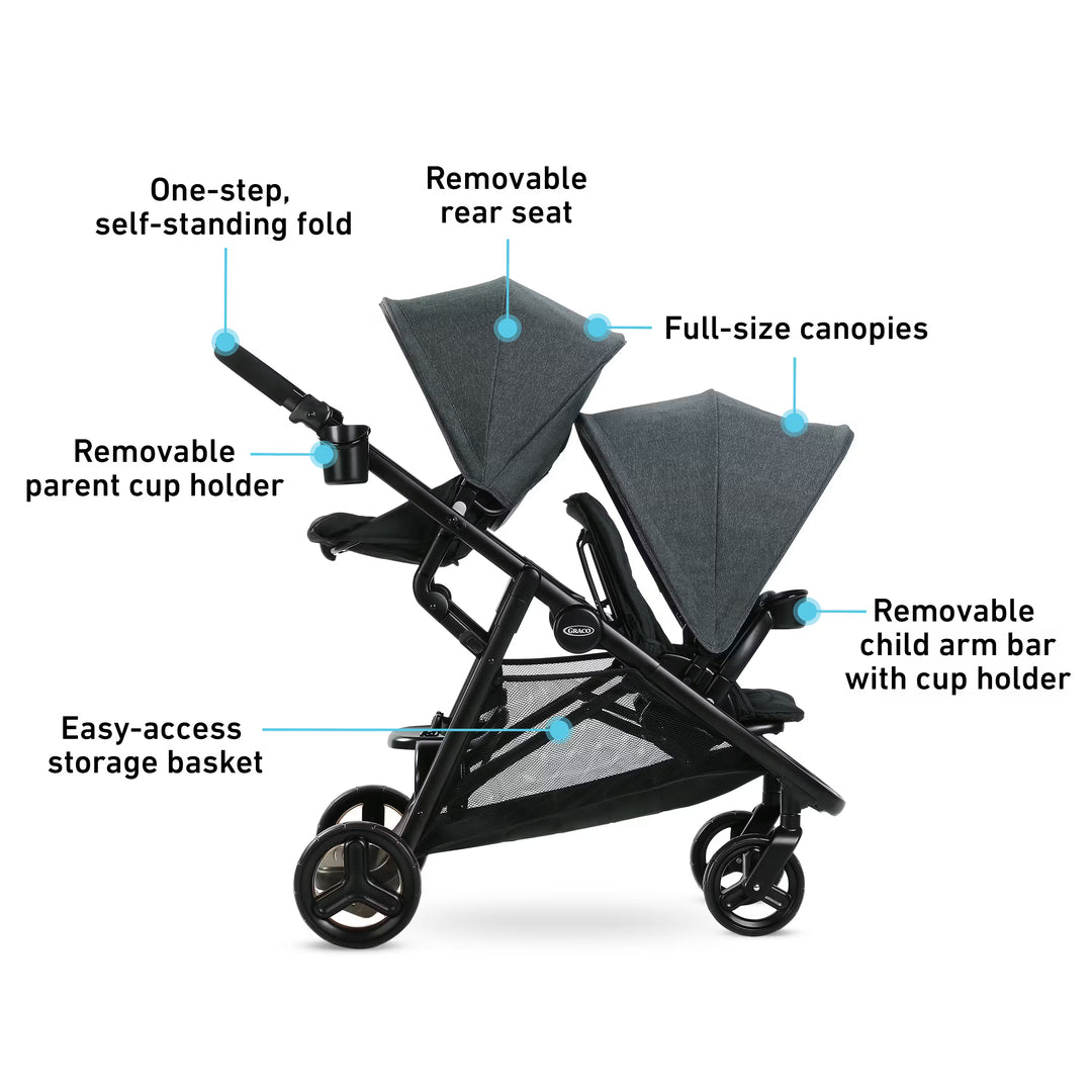 Graco® Ready2Grow™ 2.0 Double Stroller Perkins&nbsp;G-6EA00PKS 2142594&nbsp;at Zubaidas® - Pakistan’s No. 1 and the most trusted baby and kids store for over 50 years. Shop Online. Nationwide Delivery. Best Prices.