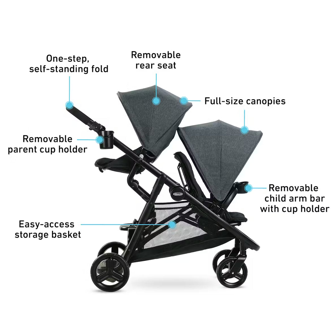 Graco® Ready2Grow™ 2.0 Double Stroller Rafa G-6EA00RAFNA 2140042 at Zubaidas® - Pakistan’s No. 1 and the most trusted baby and kids store for over 50 years. Shop Online. Nationwide Delivery. Best Prices.