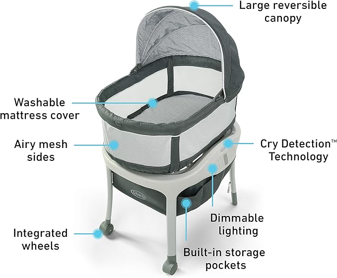 Graco® Sense2Snooze™ Bassinet with Cry Detection Technology Ellison G-9AU10ESN 2110662 at Zubaidas® - Pakistan’s No. 1 and the most trusted baby and kids store for over 50 years. Shop Online. Nationwide Delivery. Best Prices