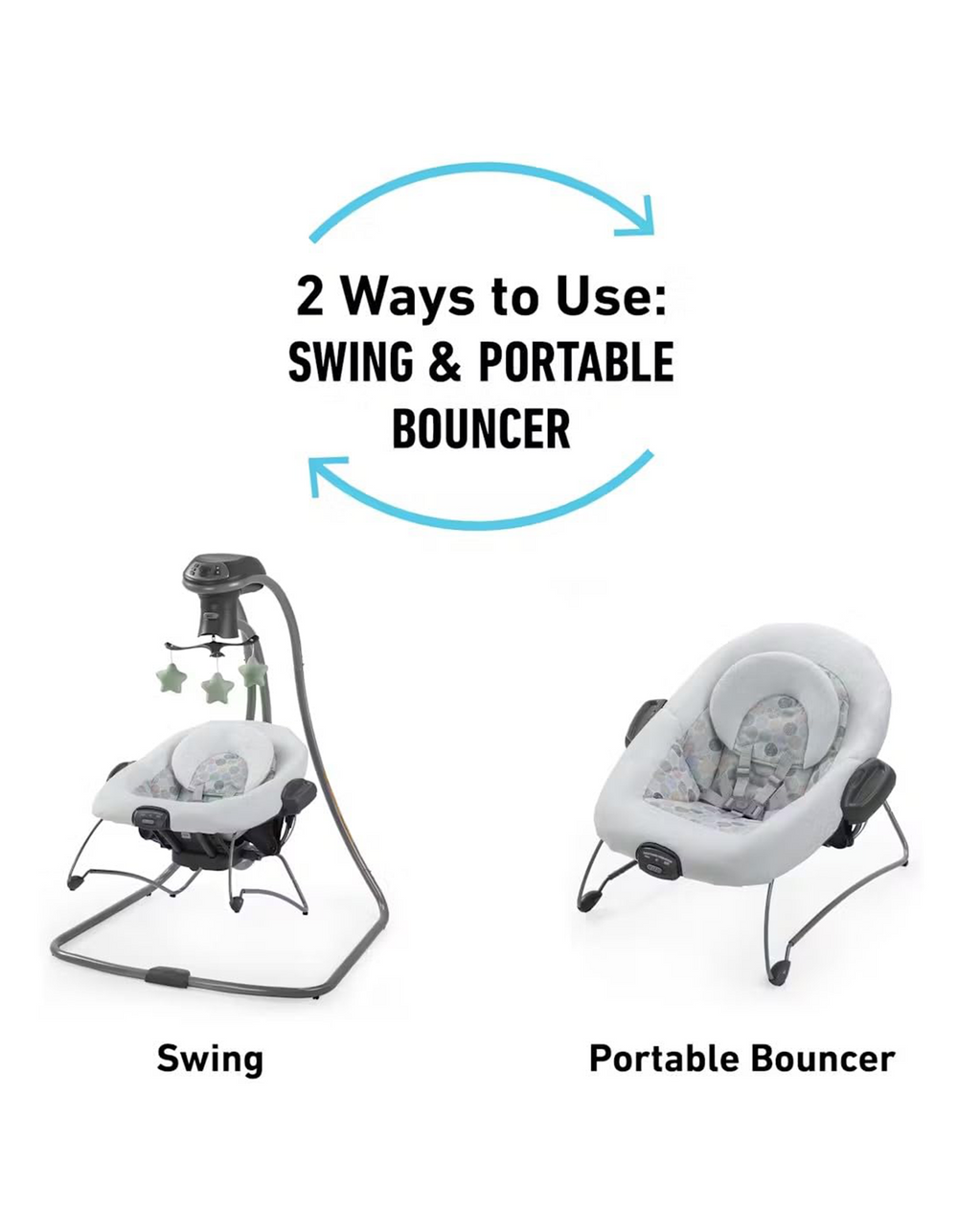 Graco® Simple Sway™ 2-in-1 Swing with Bouncer Emersyn G-1W160EYN 2139193 at Zubaidas® - Pakistan’s No. 1 and the most trusted baby and kids store for over 50 years. Shop Online. Nationwide Delivery. Best Prices.