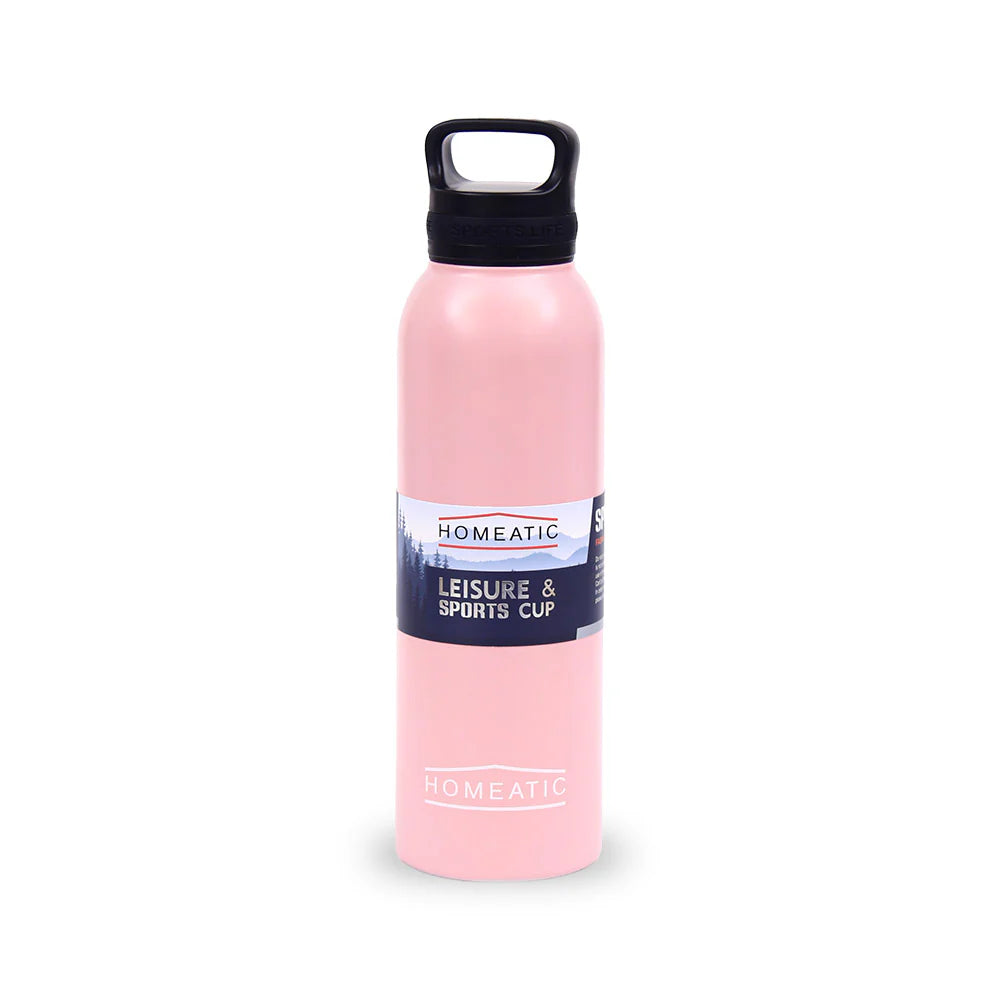Homeatic Leisure and Sports Vacuum Flask 730ML Pink Steel Water Bottle at Zubaidas