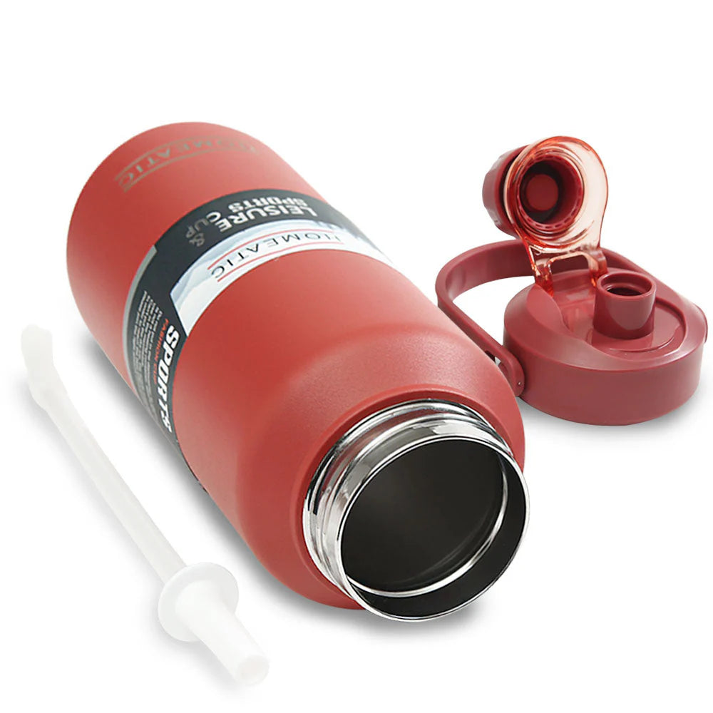 Homeatic Leisure and Sports Vacuum Flask 1300ML Red Steel Water Bottle at Zubaidas Best Online Baby and Kids Store in Pakistan