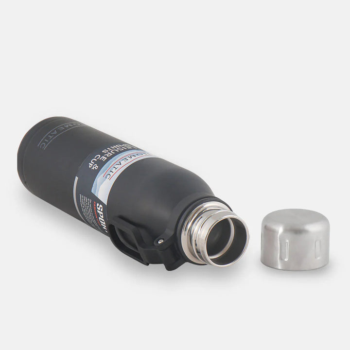 Homeatic Leisure and Sports Vacuum Flask 700ML Black Steel Water Bottle at Zubaidas Online Pakistan