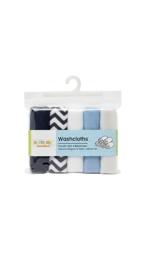 Infant Baby Wash Cloth / Face Towel Pack of 5 at Zubaidas