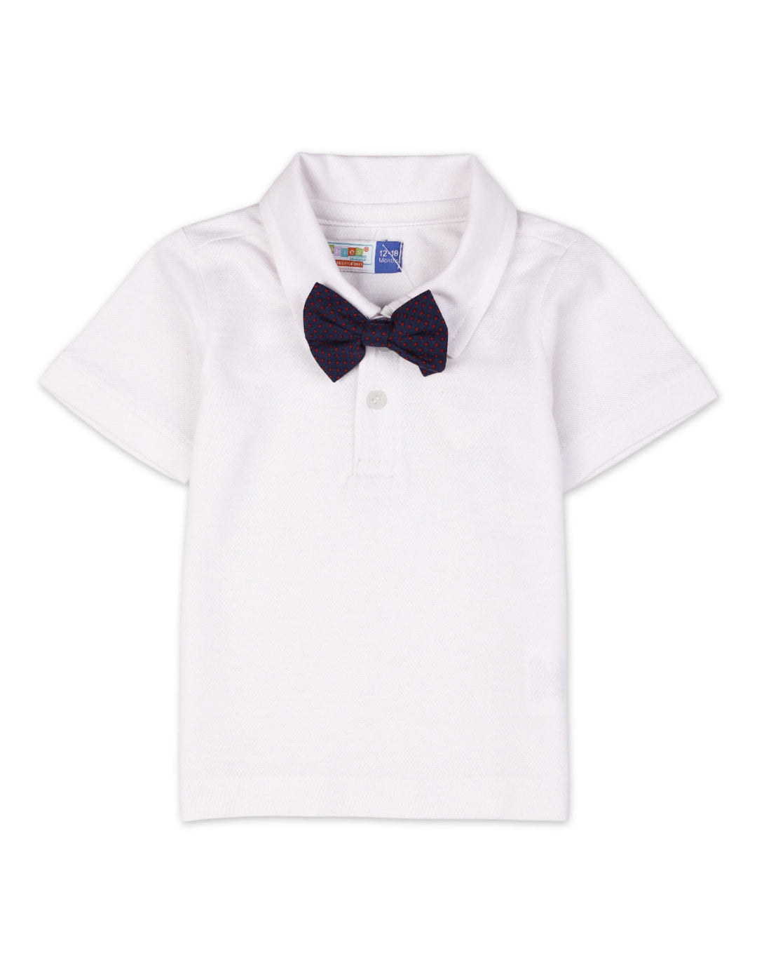 Infant Boys Dungaree Romper Bambies White and Navy at Zubaidas Pakistan
