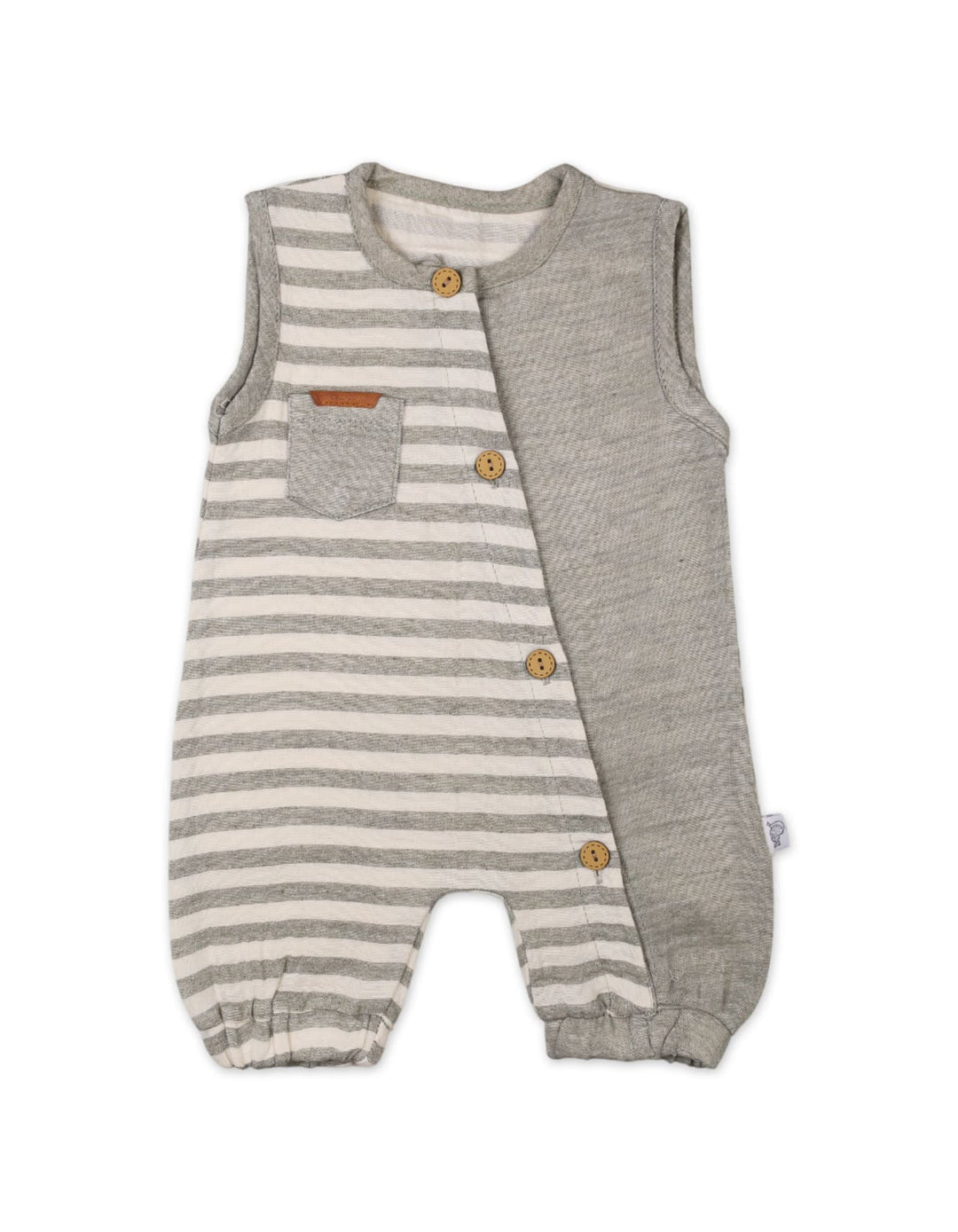 Infant Boys Summer Romper Green Stripes Premium Turkish Collection at Zubaidas