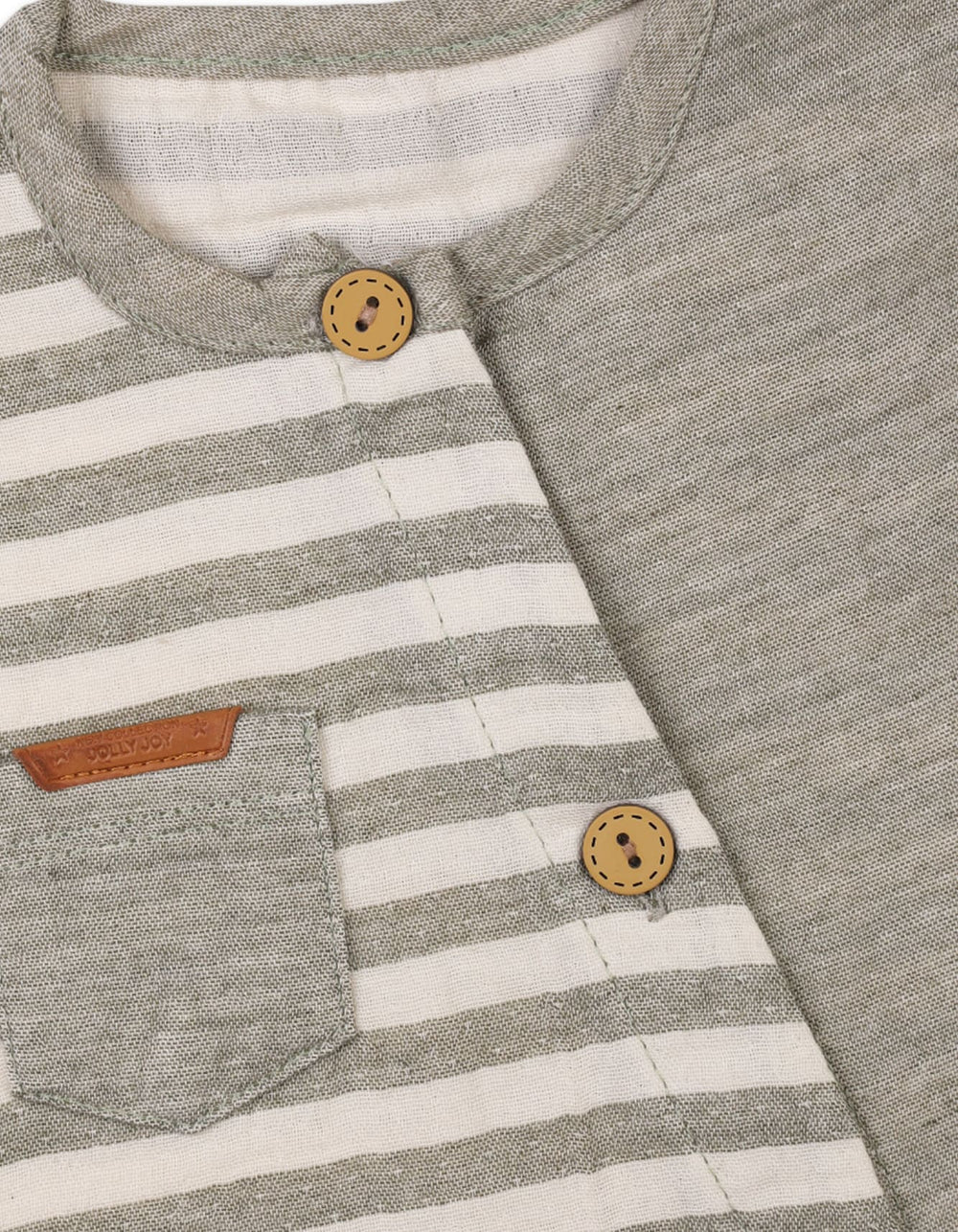 Infant Boys Summer Romper Green Stripes Premium Turkish Collection at Zubaidas Online Pakistan