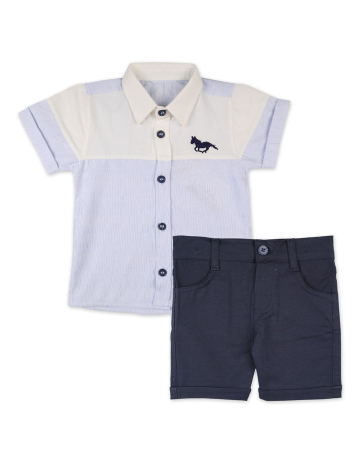 Infant Boys Summer Suit Blue Premium Turkish Collection at Zubaidas
