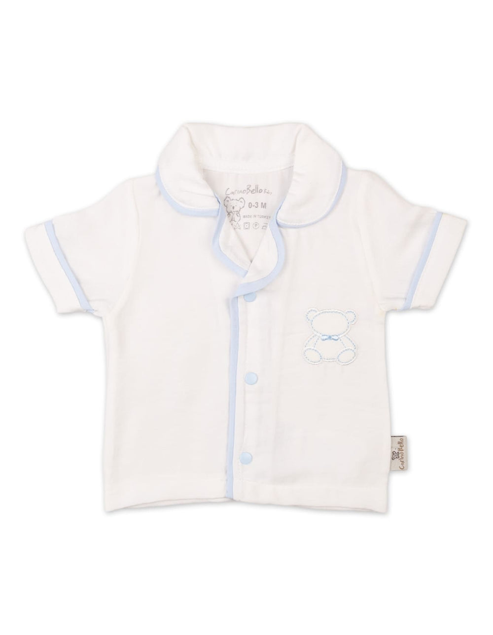 Infant Boys Summer Suit Blue and White Premium Turkish Collection at Zubaidas Official Pakistan