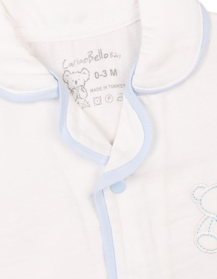 Infant Boys Summer Suit Blue and White Premium Turkish Collection at Zubaidas Online Pakistan