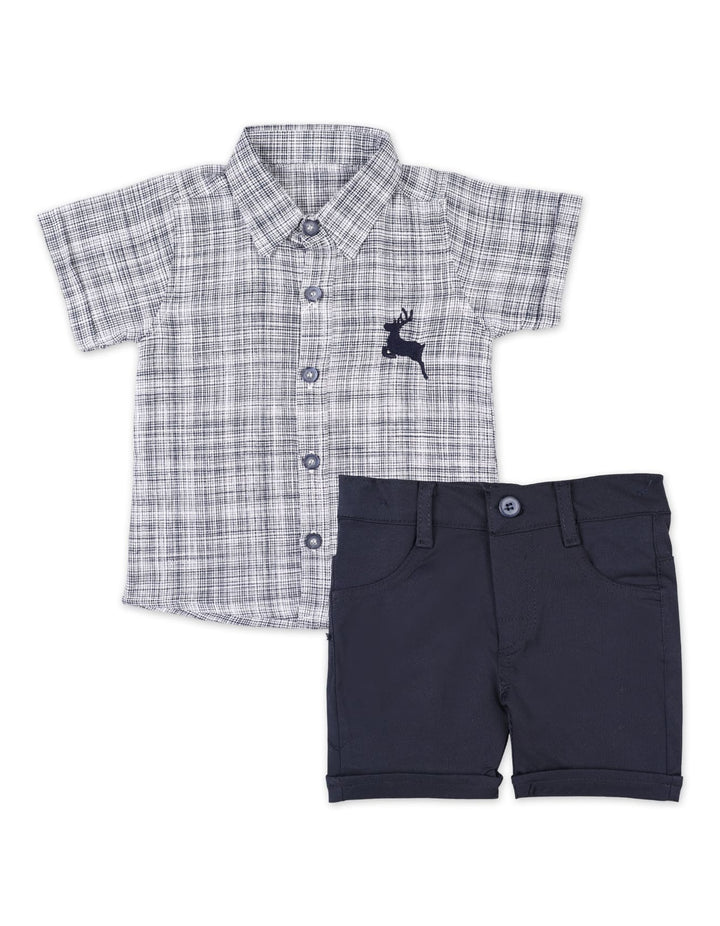 Infant Boys Summer Suit Grey Premium Turkish Collection at Zubaidas
