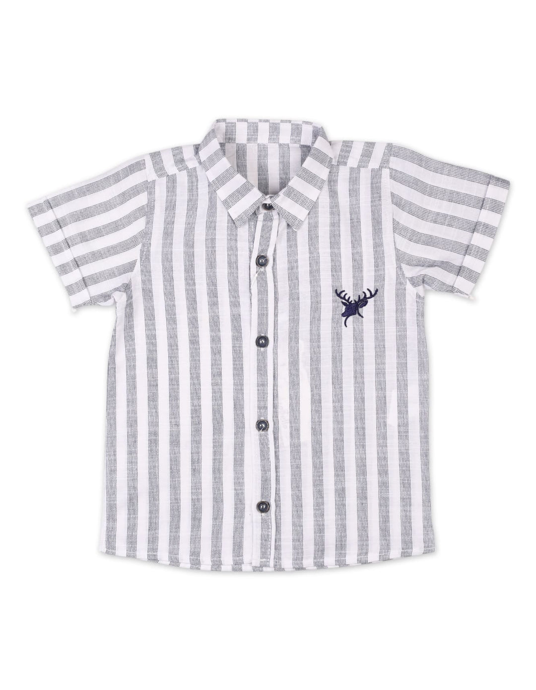 Infant Boys Summer Suit Grey Stripes Premium Turkish Collection at Zubaidas Official Pakistan