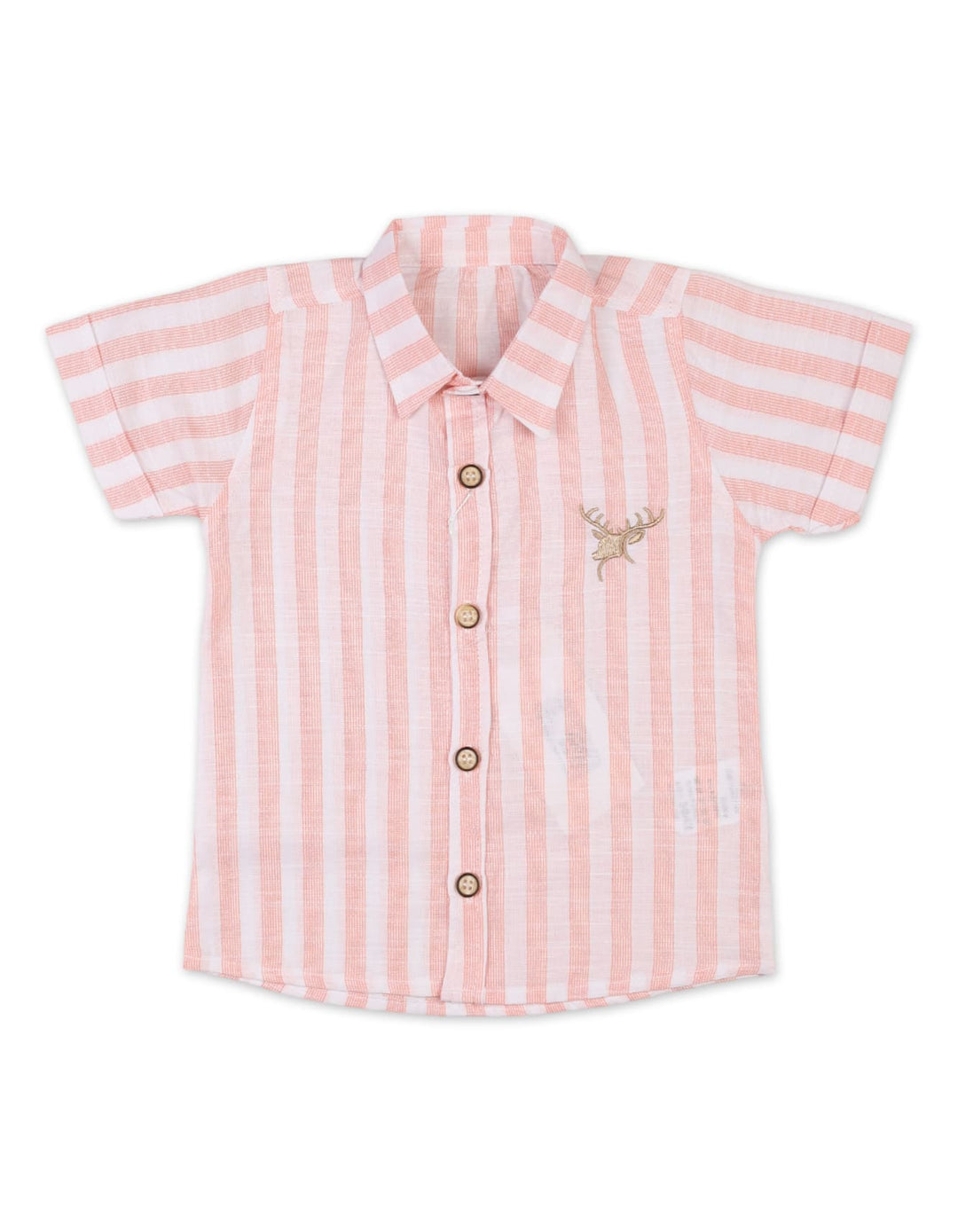 Infant Boys Summer Suit Peach Stripes Premium Turkish Collection at Zubaidas Pakistan