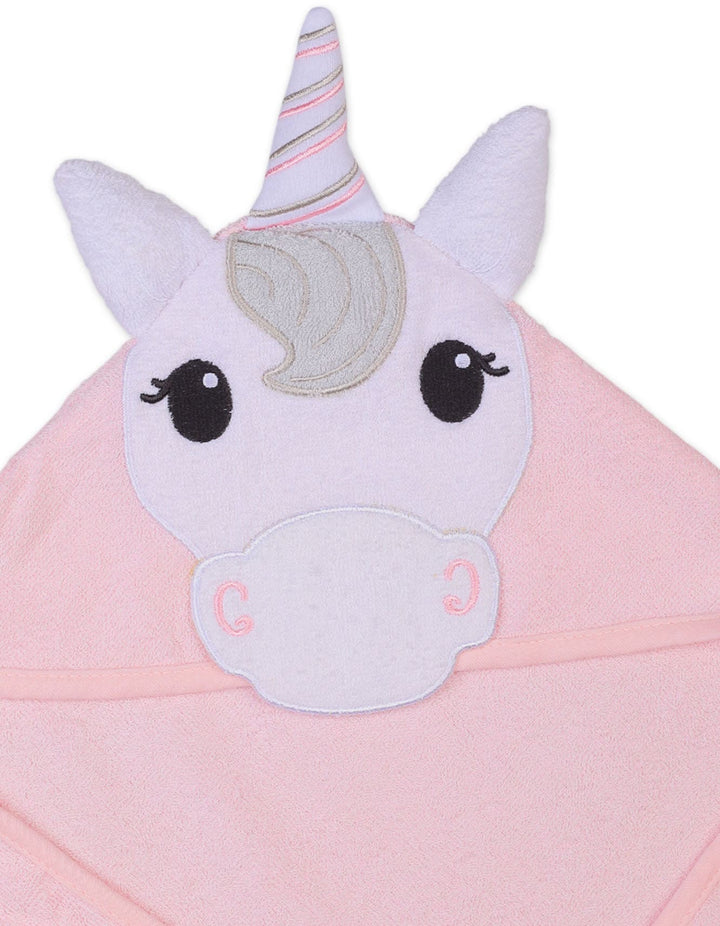Infant Girl Bath Towel Hooded Unicorn Pink at Zubaidas Official Pakistan