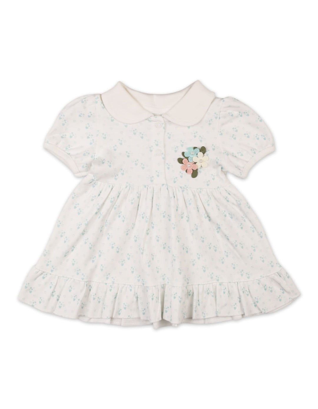 Infant Girls Summer Dress Green Premium Turkish Collection at Zubaidas