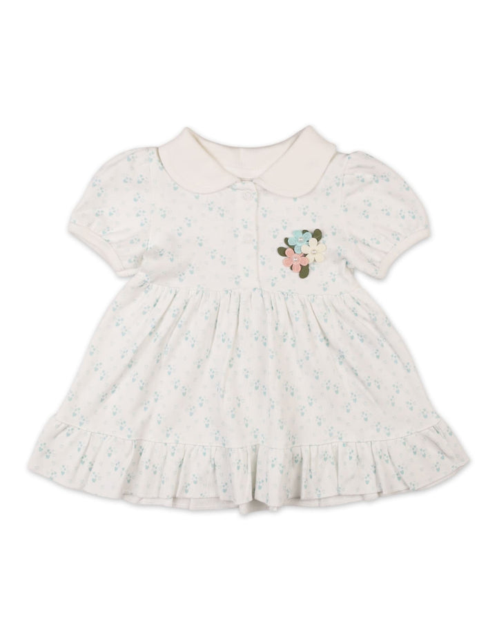 Infant Girls Summer Dress Green Premium Turkish Collection at Zubaidas