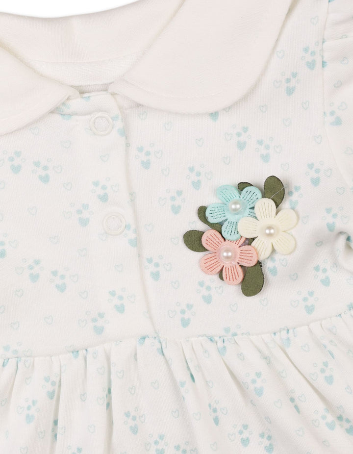 Infant Girls Summer Dress Green  Premium Turkish Collection at Zubaidas Online Pakistan