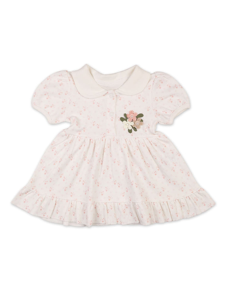 Infant Girls Summer Dress Peach Premium Turkish Collection at Zubaidas