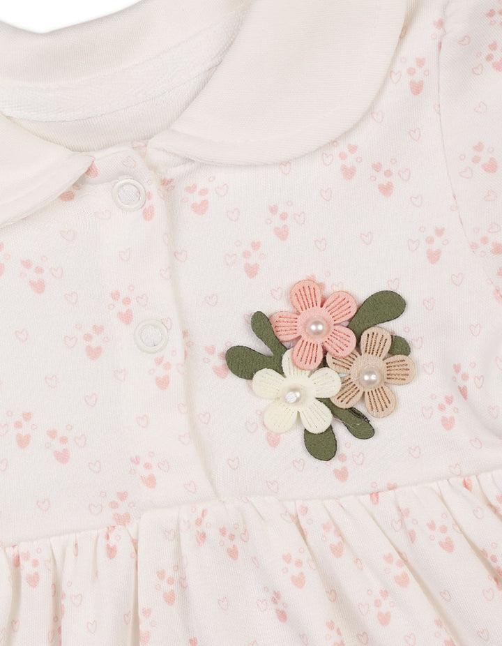 Infant Girls Summer Dress Peach Premium Turkish Collection at Zubaidas Online Pakistan