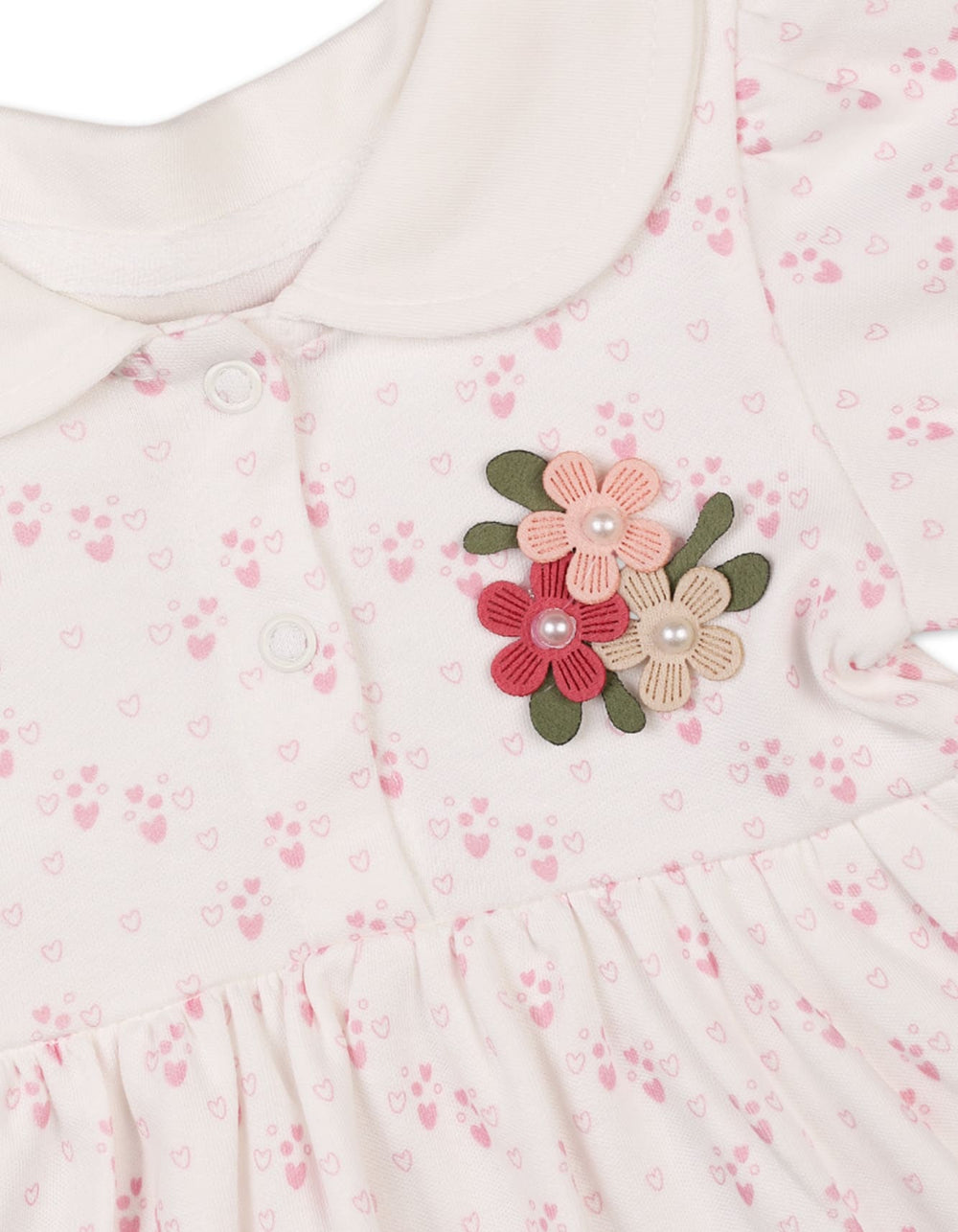 Infant Girls Summer Dress Pink Premium Turkish Collection at Zubaidas Official Pakistan