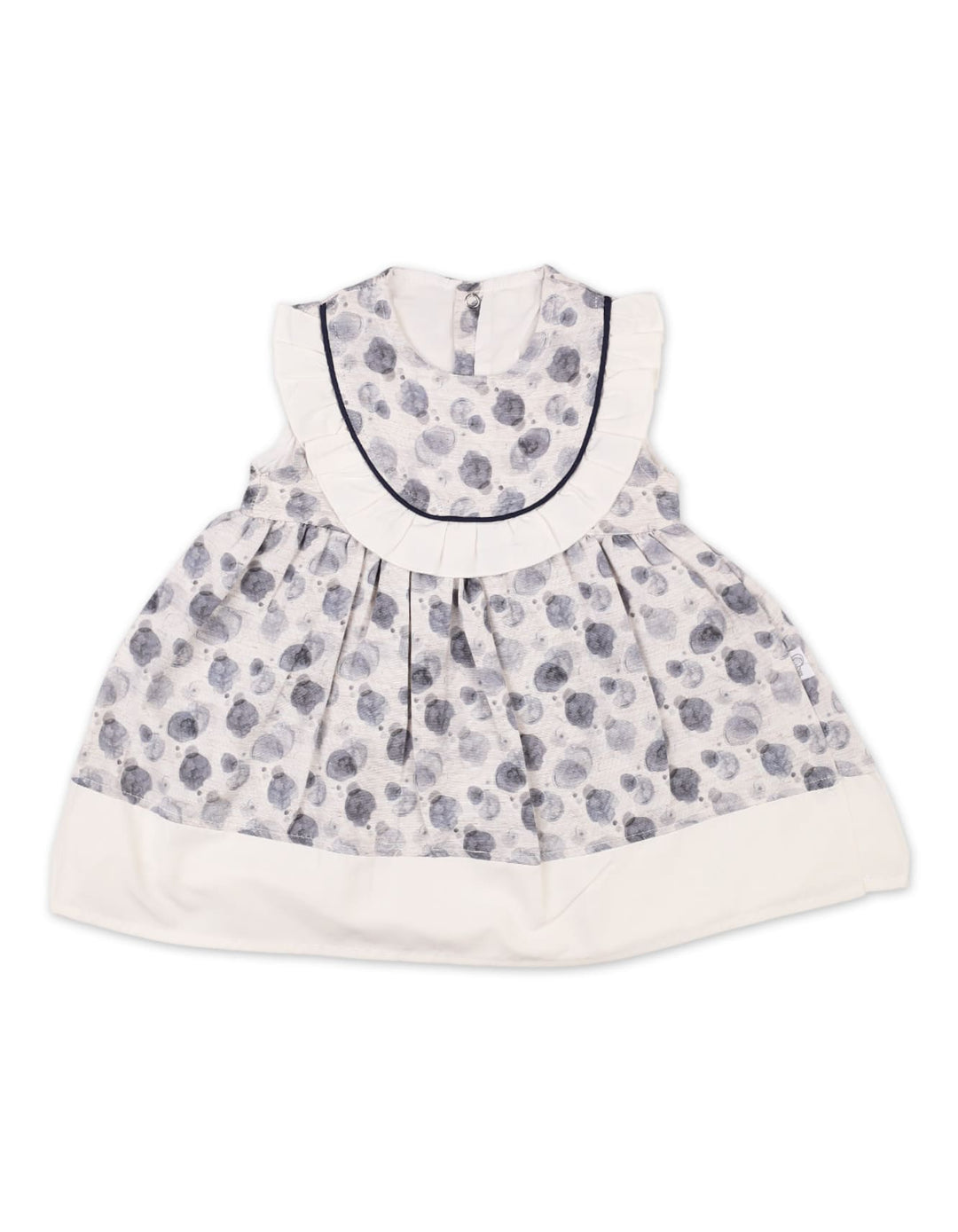 Infant Girls Summer Dress White and Black Premium Turkish Collection at Zubaidas