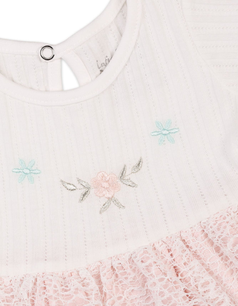 Infant Girls Summer Dress White and Peach Premium Turkish Collection at Zubaidas Online Pakistan