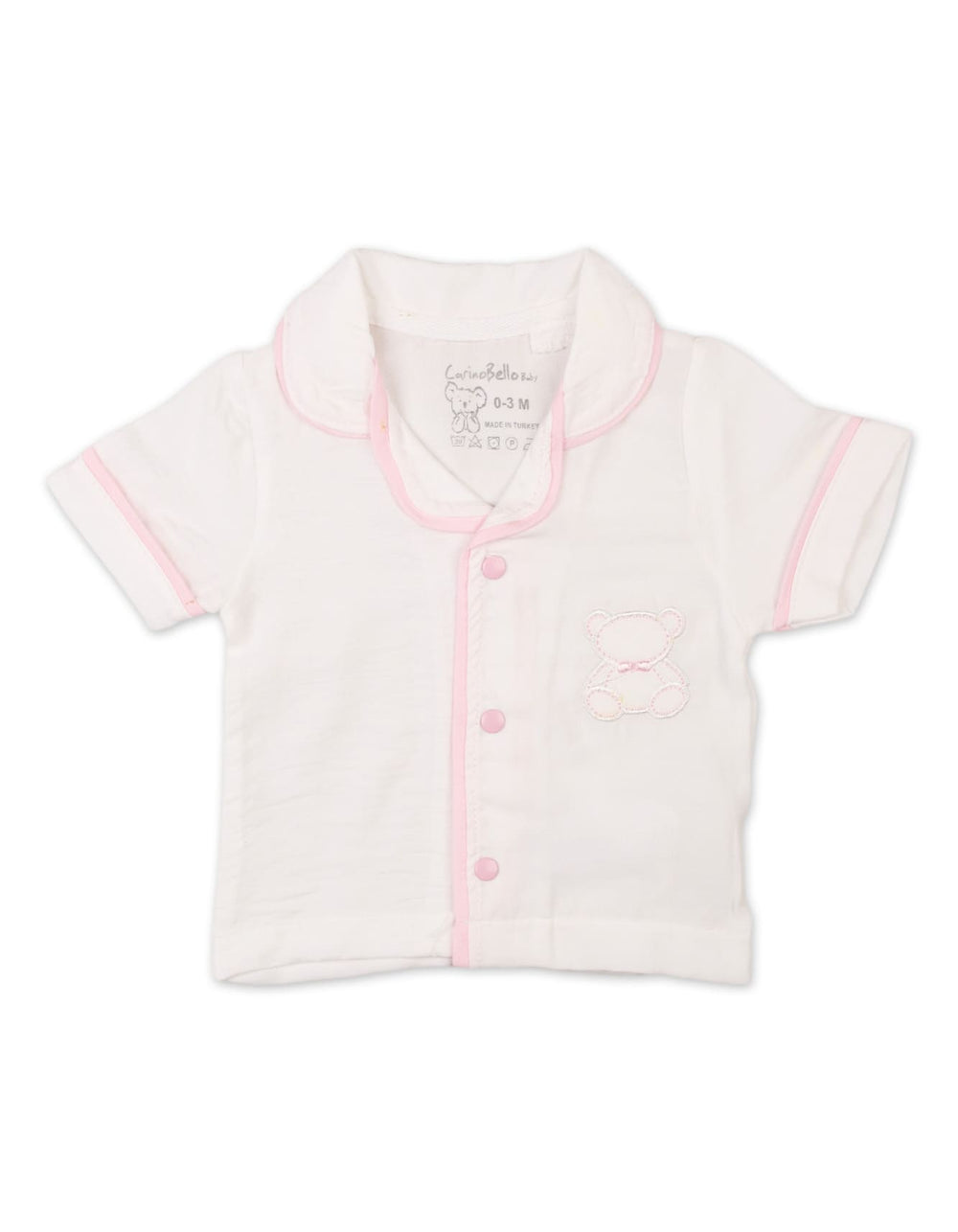Infant Girls Summer Suit Pink and White Premium Turkish Collection at Zubaidas Official Pakistan