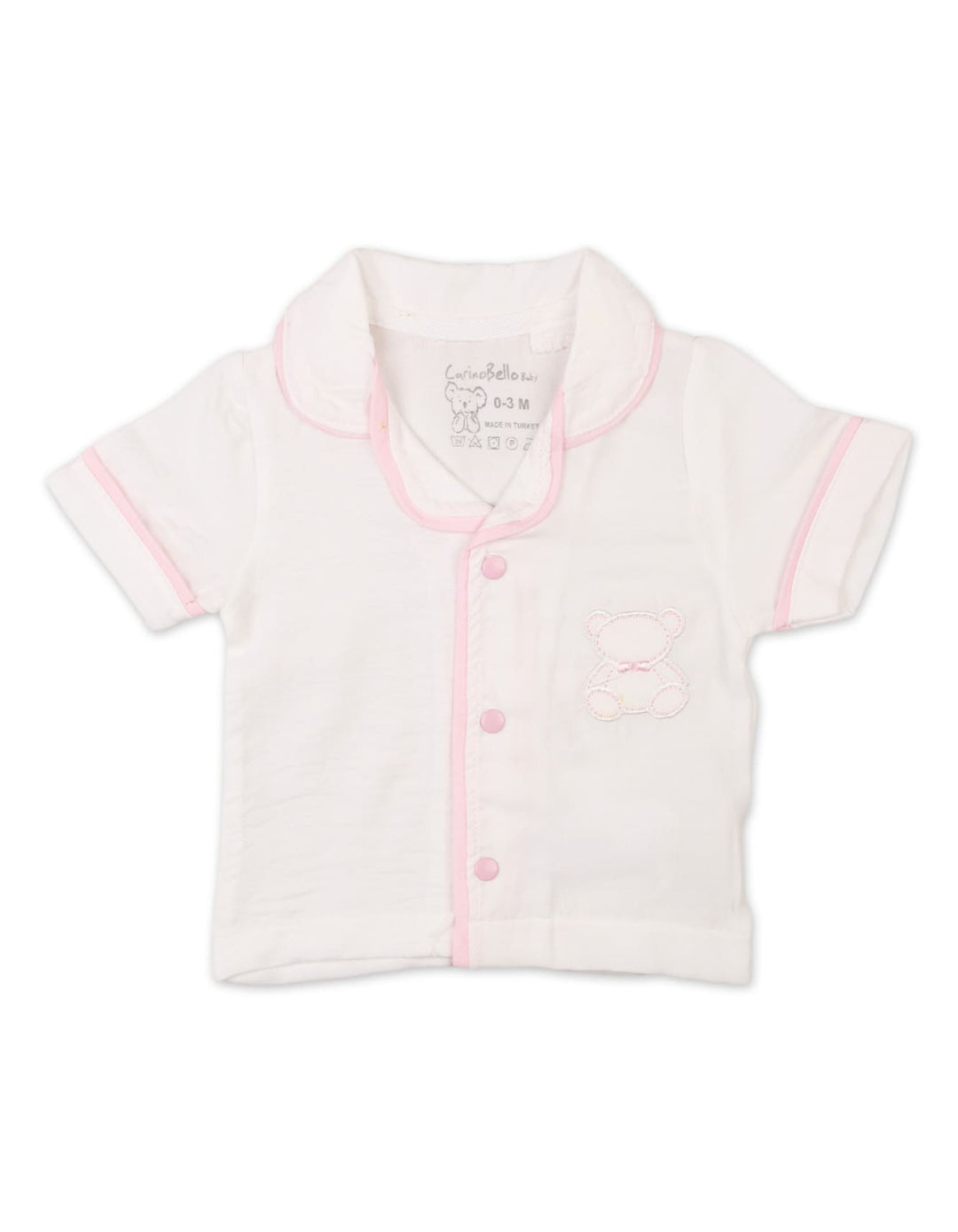 Infant Girls Summer Suit Pink and White Premium Turkish Collection at Zubaidas Official Pakistan