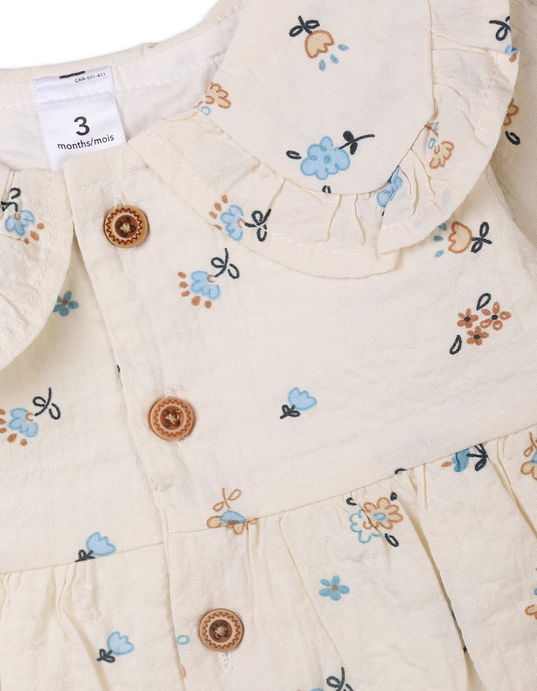 Infants 2 Pieces Winter Suit Sets Bambies Floral Cream at Zubaidas Online Baby Store Pakistan