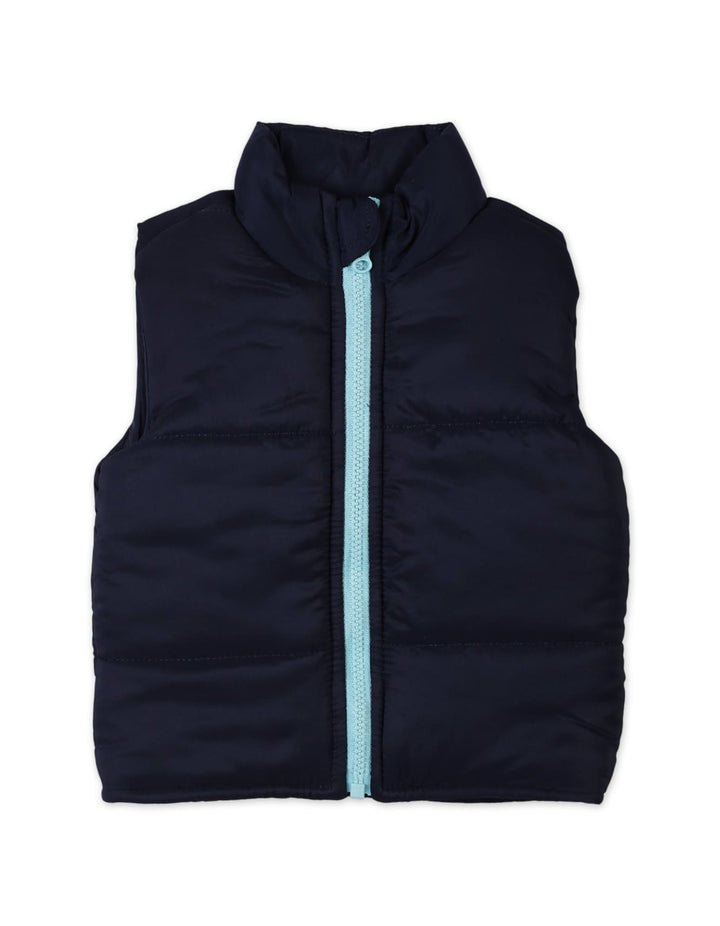 Infants 3 Pieces Winter Suit Set Bambies Stripes Navy Rust at Zubaidas Official Pakistan