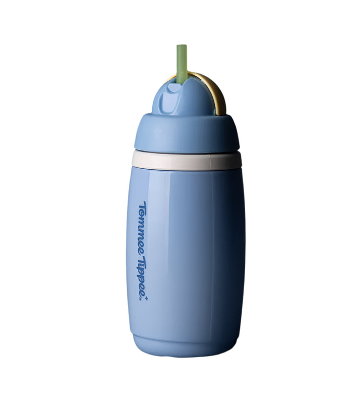 Insulated Sporty Spout and Straw Cup Tommee Tippee 12M+ 266ml Blue 448013 at Zubaidas