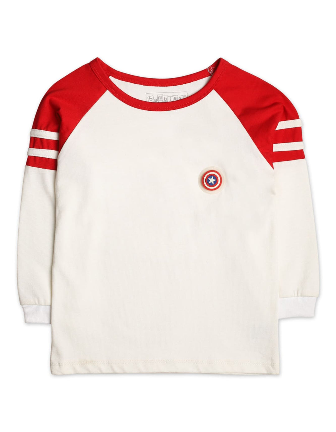 Kid Boys Casual T Shirts Bambies Relgan Avenger Striped Red at Zubaidas.