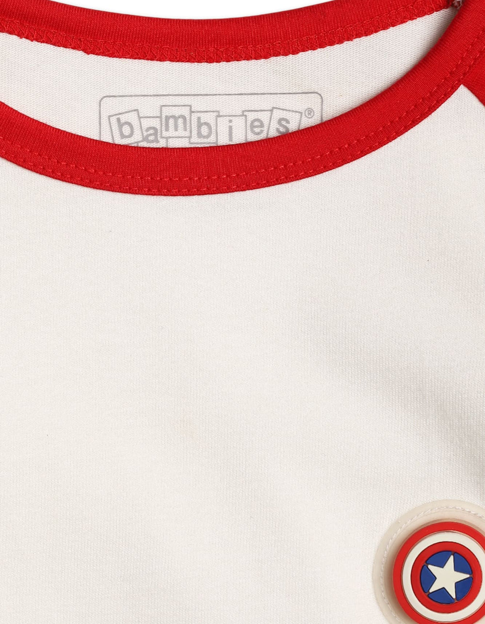 Kids T Shirts Bambies Relgan Avenger Striped Red at Zubaidas Pakistan.