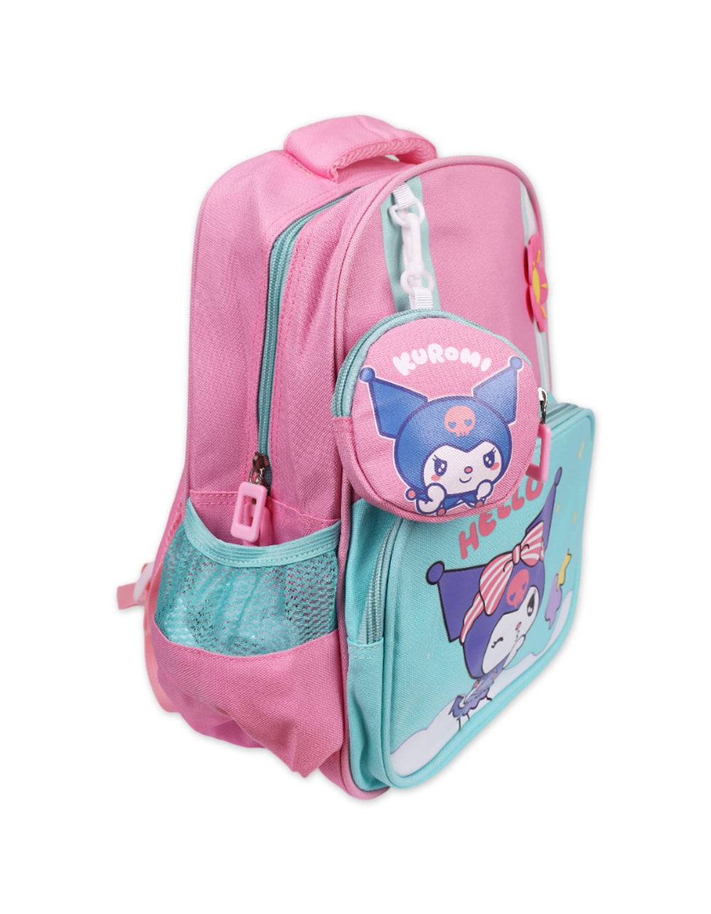 Kuromi School Bag for girls. 2 Zipper Compartments with detachable Pouch. Shop Premium Quality School Bags for girls from Zubaidas® - Pakistan’s No. 1 and the most trusted baby and kids store for over 50 years. Nationwide Delivery. Best Prices.