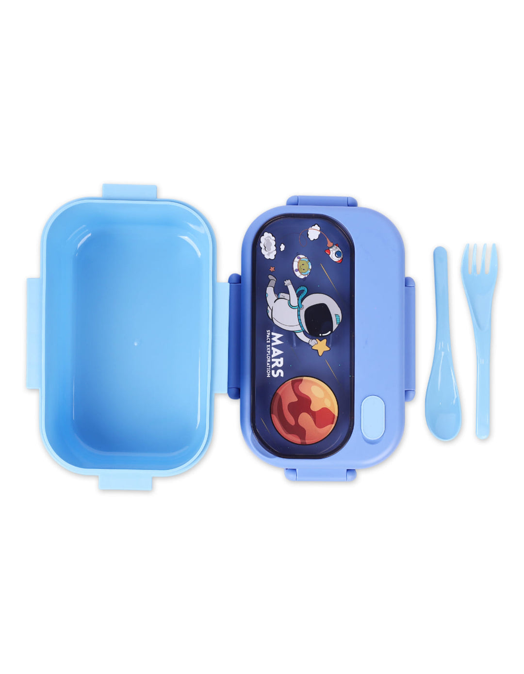 Lunch Box Space Theme with Spoon & Fork. Shop Premium Lunch Boxes Online from Zubaidas® - Pakistan’s No. 1 and the most trusted baby and kids store for over 50 years. Nationwide Delivery. Best Prices.