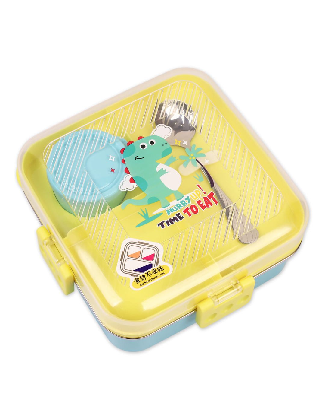 Lunch Box Stainless Steel with Compartments, Spoon &amp; Side Container – Safe, Durable &amp; Perfect for School from Zubaidas® - Pakistan’s No. 1 and the most trusted baby and kids store for over 50 years. Nationwide Delivery. Best Prices.