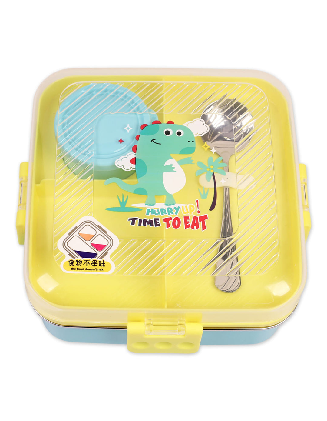 Lunch Box Stainless Steel with Compartments, Spoon &amp; Side Container – Safe, Durable &amp; Perfect for School from Zubaidas® - Pakistan’s No. 1 and the most trusted baby and kids store for over 50 years. Nationwide Delivery. Best Prices.