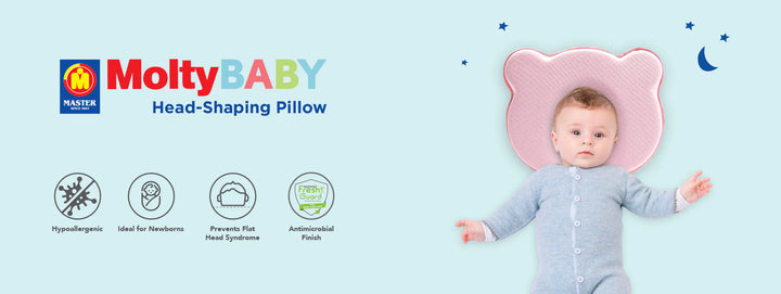 Master Molty Baby Pink Head Shaper Pillow at Zubaidas Online Pakistan