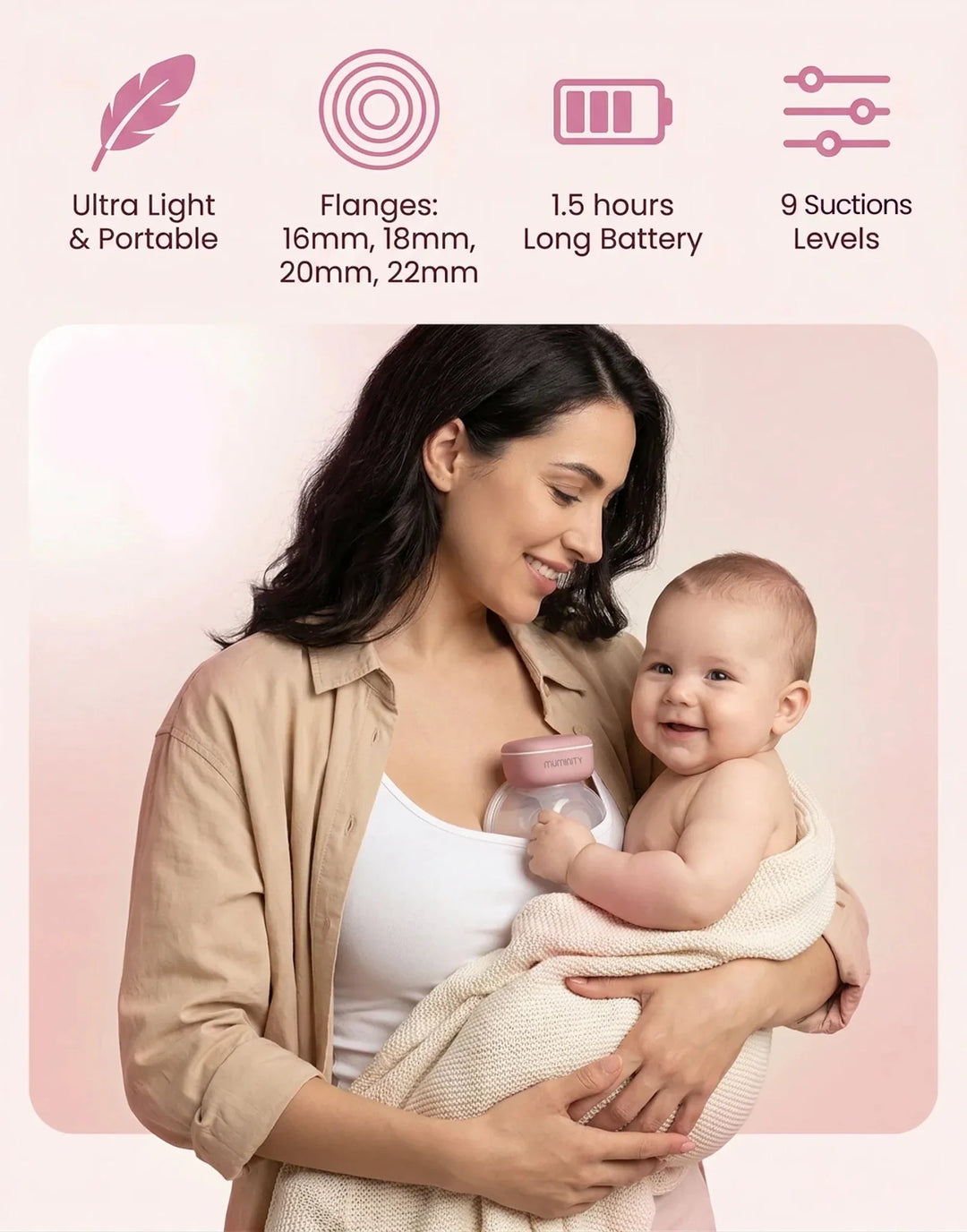 Muminity Solo Flow Pro Wearable Electric Breast Pump at Zubaidas # 1 Baby Store in Pakistan