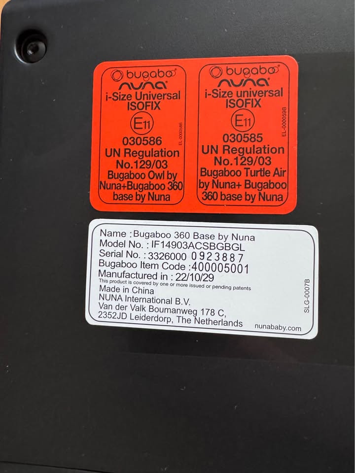 NUNA Car Seat Base Bugaboo 360 IF14903ACSBGBGL at Zubaidas Official™ Pakistan