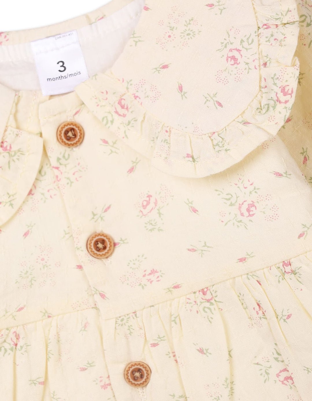 Newborn 2 Pieces Winter Outfit Bambies Floral Cream at Zubaidas Official Pakistan