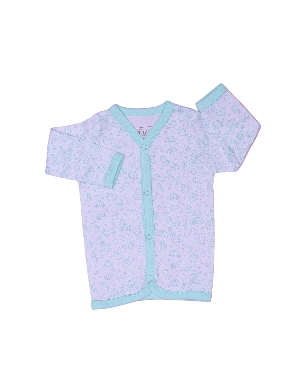 Newborn Baby Night Suits Bambies Playful Icons Mint at Zubaidas Pakistan
