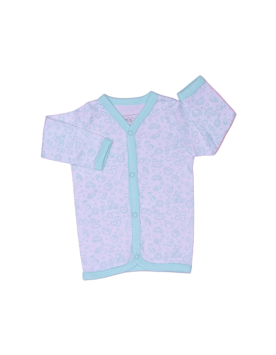 Newborn Baby Night Suits Bambies Playful Icons Mint at Zubaidas Pakistan