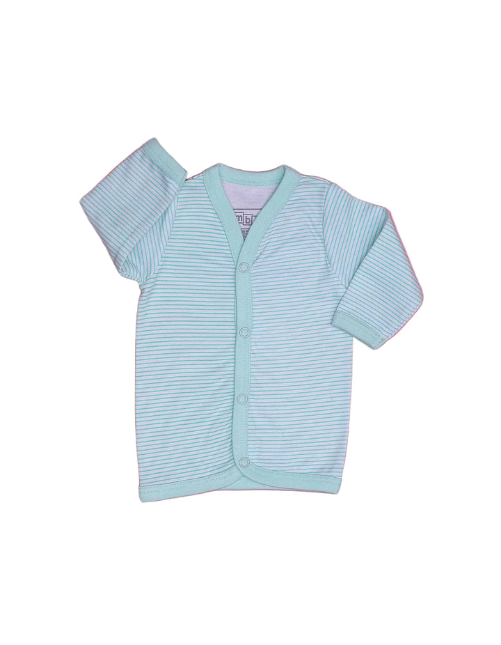 Newborn Baby Sleeping Suits Bambies Striped Mint Green at Zubaidas Pakistan