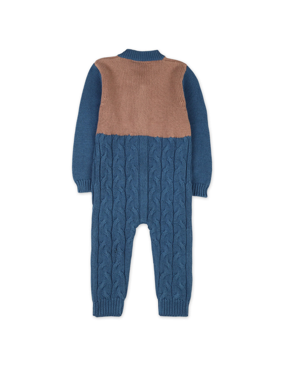 Newborn Baby Winter Two Tone Rompers Bambies Brown and Blue at Zubaidas Official Pakistan