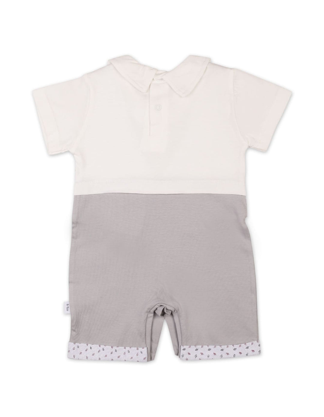Newborn Boys Summer Romper Grey and White Premium Turkish Collection at Zubaidas Online Pakistan