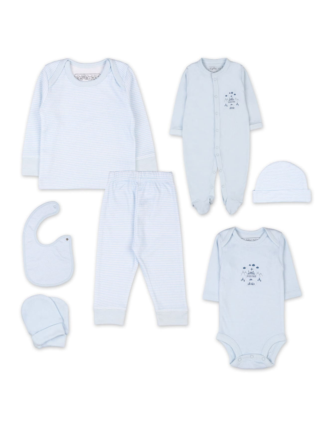 Newborn Gift Set Bambies 7 Pieces Blue at Zubaidas