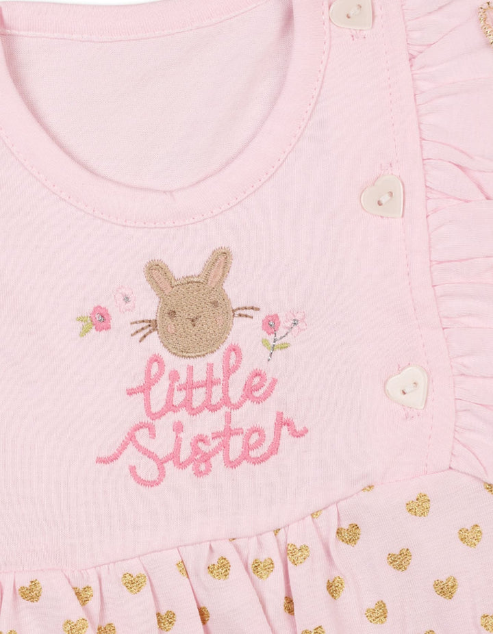 Newborn Girls Summer Romper Pink Premium Turkish Collection at Zubaidas Official Pakistan