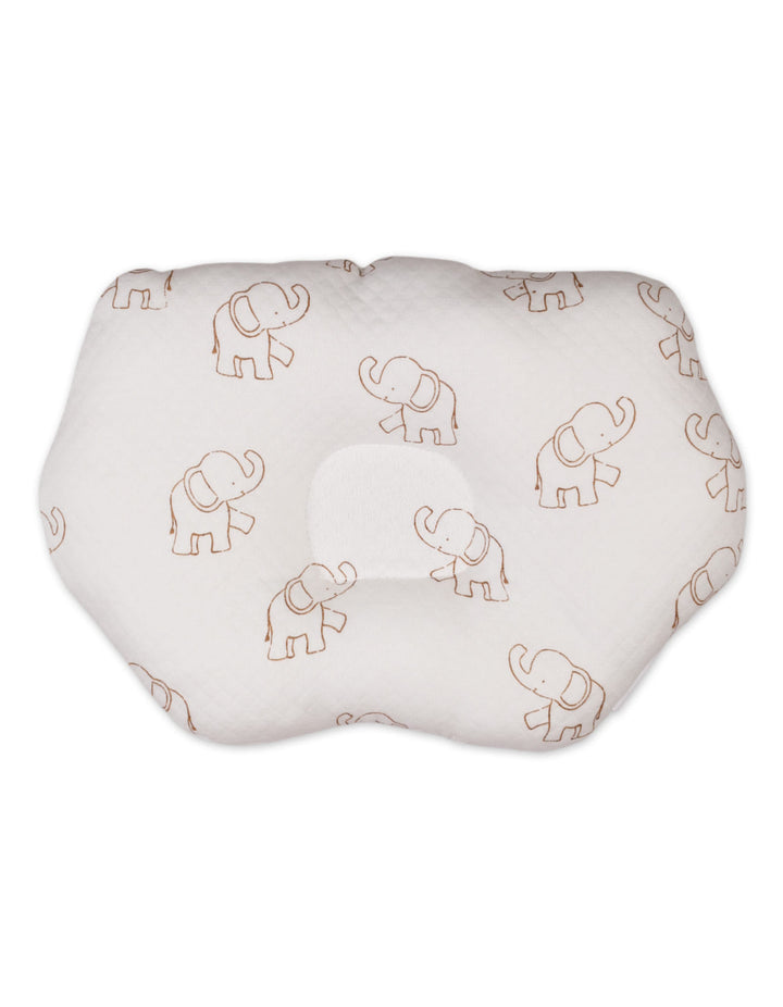 Newborn Head Shaping Pillow Elephant White at Zubaidas